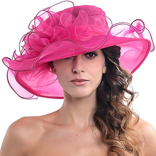 Womens Black Kentucky Derby Church Hat 