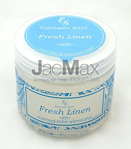Fresh Linen 13 Oz Solid Gel- Scented Odor Eliminator Air Freshener By Expressive Scent