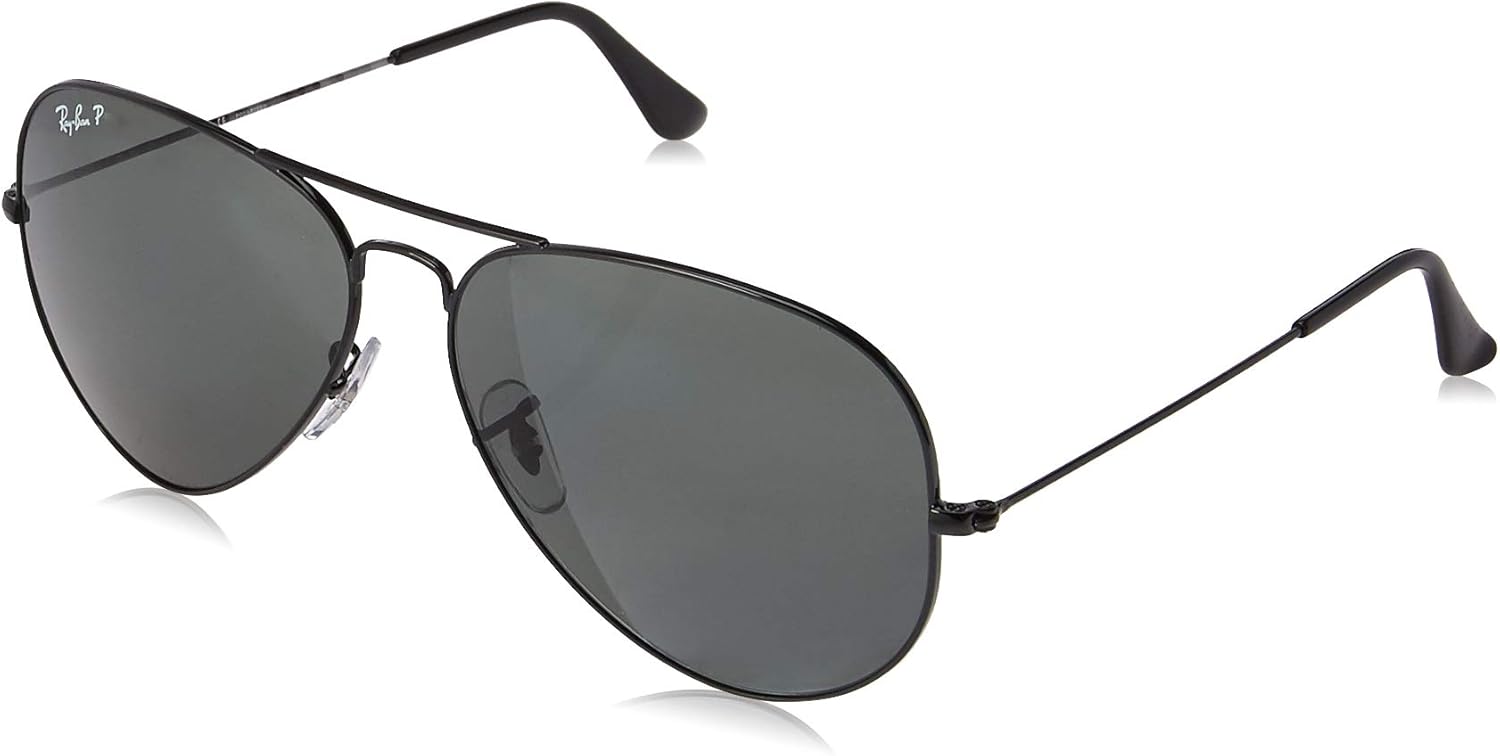 Ray-Ban unisex adult Rb3025 Classic Sunglasses, Black/Green, 58 mm US: Ray Ban: Shoes