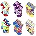 Hasbro My Little Pony Girls 6 pack Socks (Shoe: 10-4 (Sock: 6-8), Grey/White Ponies)