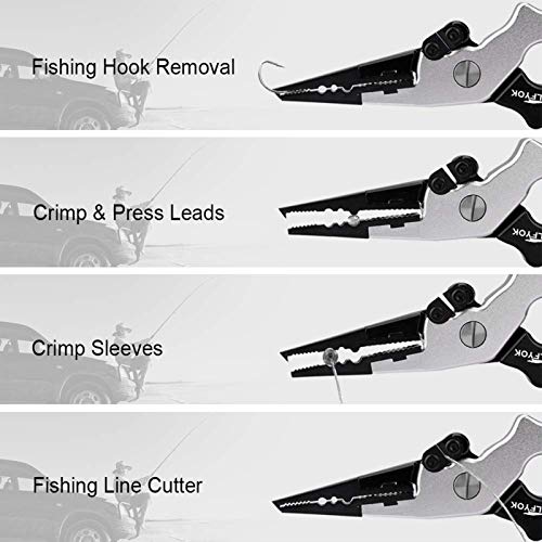 Bronze Times Aluminum Fishing Pliers Saltwater, Split Ring Pliers Fishing Hook Remover