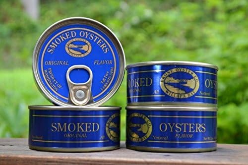 Smoked Oysters - All Natural Original Flavor Farmed in USA - Willapa Bay Washington by Ekone Oysters