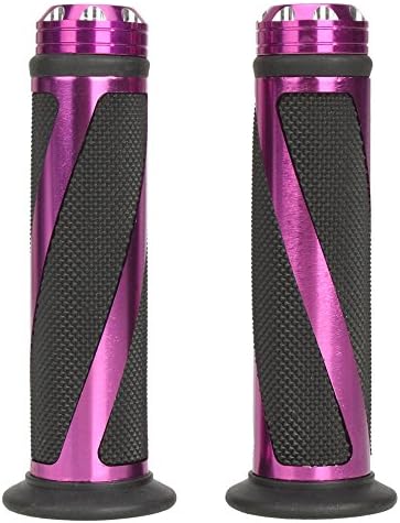 Motorcycle Motorbike ATV Scooter 7/8" Handle Bar Rubber Gel Hand Grips Purple