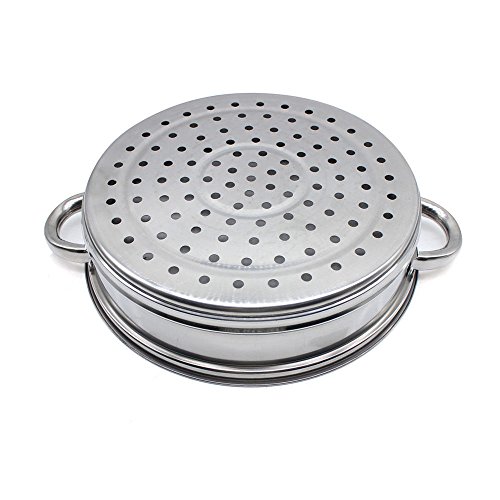 11 inch Stainless Steel 3 Tier Steamer Food Induction Steaming Pot Dim Sum Cookware Steamer For Kitcken Cooking Tool