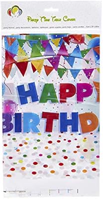 Party Time 6 Pieces Table Cover Happy Birthday Banner Design Buy
