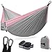 AnorTrek Camping Hammock, Super Lightweight Portable Parachute Hammock with Two Tree Straps Single or Double Nylon Travel Tree Hammocks for Camping Backpacking Hiking