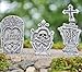 Fiddlehead Fairy Garden Miniature Garden Accessories - 3 Piece Tombstones for Halloween Decor Grave Stones