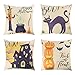 Juvale Outdoor Pillow Covers Set of 4-18 x 18 in, Multicolor Polyester Square - Decorative Throw Pillow Covers for Couch & Patio