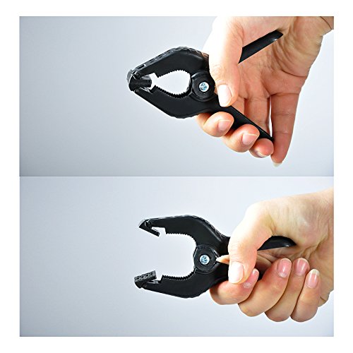 Slow Dolphin Heavy Duty Spring Clamps Clip 4.5 Inch for Muslin/Paper Photo Studio Backdrops Background-6 Pack(Black)