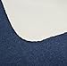 AmazonBasics Reversible Fleece Blanket - Full/Queen, Navy/Cream