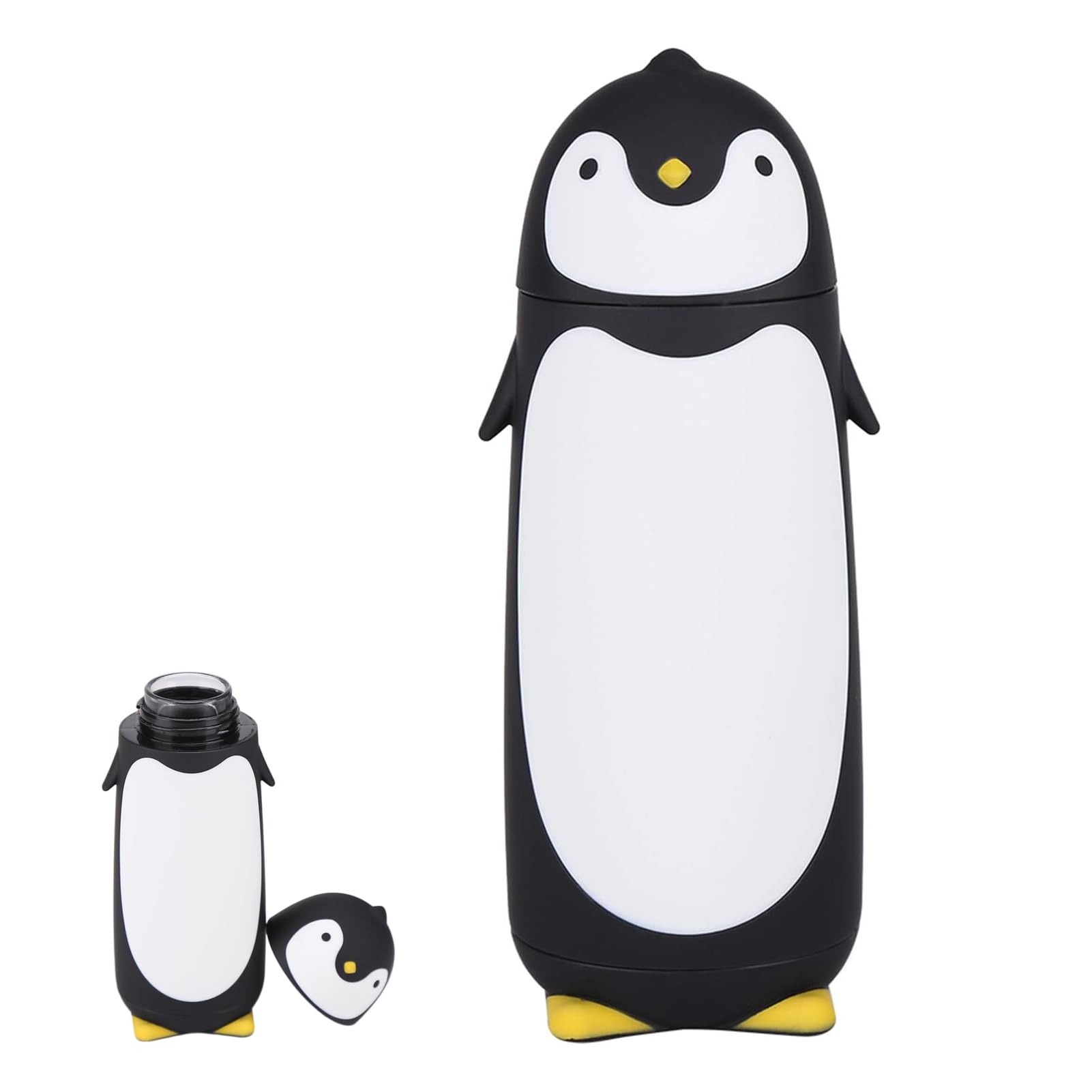 ZPSHYD Cute Penguin Glass Water Cup, 300ml Creatively Shaped Insulated Glass Water Cup, Suitable for Schools and Families