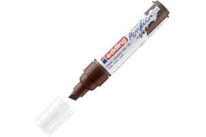 edding 5000 acrylic marker broad - brown - 1 waterproof acrylic paint marker - chisel nib 5-10 mm - acrylic paint pen for drawing on canvas, art paper and wood - acrylic markers for pebbles