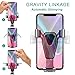 JAHMAI Car Phone Holder, Air Vent Gravity Sensing Auto Lock Metal Phone Mount Smart No Touch Design One hand Operate for iPhone X/8/7/6s/Plus/5S/Samsung S8/S7/Note and other 4-6 Inch Smartphones