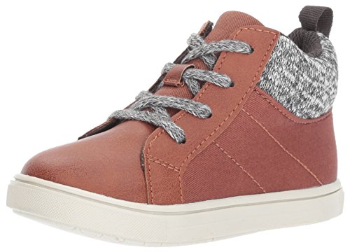 Carter's Boys' Poke High-Top Casual Sneaker, Brown, 10 M US Toddler