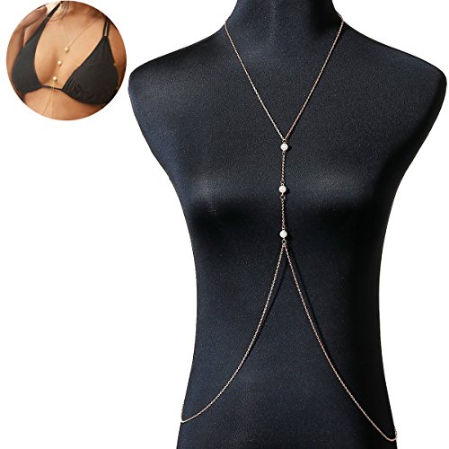 Bikini beach crossover harness necklace waist belly bod…