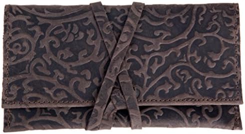 ANDERS Leather Tobacco Pouch I Lederdesign Germany (Brown-Flowers)