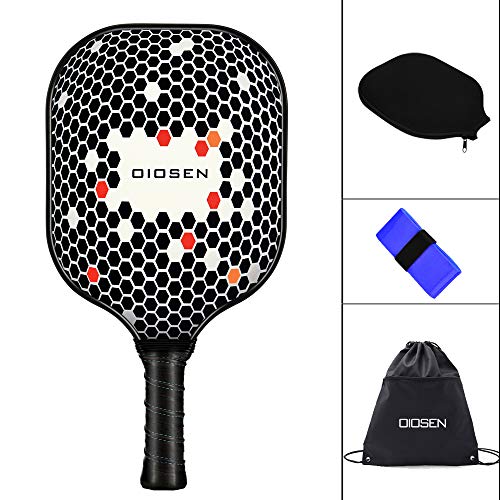 OIOSEN Graphite 1.0 Pickleball Paddle, USAPA Approved Pickleball Racket Honeycomb Composite Core with Portable Racquet Cover Case/1 Carrying Bag/1 Blue Overgrip - Thumbnail 6