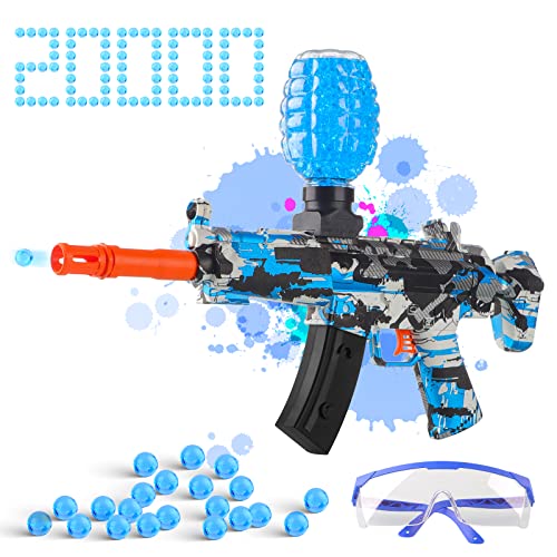 Electric Gel Ball Toy Automatic, Eco-Friendly Water Ball Beads Gun Toy, Water Ball Summer Toy with Water Beads and Goggles, for Outdoor Game, Ages 12+