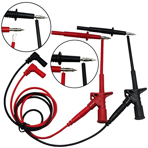 Aidetek Automotive Test Lead Kit Insulation Piercing test clip Large Crocodile Clips Flexible spring for FLUKE Multimeter meter test probes test leads set probe CE certificate TLP20163 - Thumbnail 7