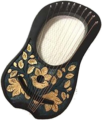 LYRA HARP10 METAL STRINGS ROSEWOOD HAND ENGRAVED BLACK COLOR/LYRE HARP