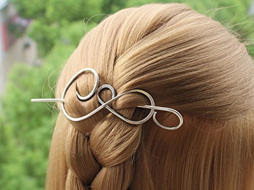 Silver Celtic Hair Clip Shawl Pins Metal Hair Jewelry Hair Slide Hair Barrette Hair Fork Hair Stick Scarf Pin Brooches women gift.