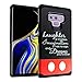 EDEALSAVING Compatible with Note 9 Case Armor Case with Flexible Shock Absorption Case & Dream Quotes Design Cover Hybrid Compatible with Note 9-Laughter Imagination Dreams Quotes