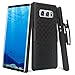 ZASE Belt Holster Case Compatible with Samsung Galaxy Note 8 Black Holster Slim Fit Armor Shell Protective Case Defender Swivel Belt Clip [Built-in Kickstand] (Black Holster Combo Case)