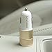 Generic 5V 2.1A Dual USB 3.0 Travel Wall Adapter Fast Car Charger Lightning cable Set (Golden)