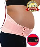 Belly Band for Pregnancy | Maternity Belt Support for Back, Pelvic, Hip, Abdomen, Sciatica Pain Relief 2nd-3rd Trimester | Comfortable Girdle for Running, Walking, Sitting (PINK)