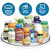 iDesign-54030-Rotatable-Spice-Rack-Large-Plastic-Kitchen-Cupboard-Storage-for-Spices-and-Condiments-Rotating-Spice-Jars-Holder-for-Kitchen-and-Pantry-Clear-28-cm iDesign Lazy Susan Turntable Organiser, Large Rotating Spice Rack for Food Storage, made of BPA-free plastic…