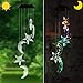 Chasgo Solar Wind Chime Color Changing Solar Mobile Moon and Star Wind Chime LED Moon Light Outdoor Mobile