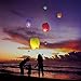 Chinese Lanterns 20-Pack Multi-Color, Fully Assembled and Fuel Cell Attached is 100% Biodegradable, New Designed Sky Lantern with Gift Box Coral Entertainments for Any Occasion. (Multi-Color)