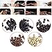 Silicone Micro Link Rings, 1 Bottle/Set 500Pcs 5mm Lined Beads 5 Colors Optional Silicone Lined Links Beads Linkies for Hair Extensions (5 colors)