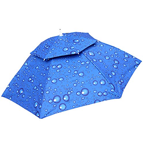 SDGDFXCHN Doppelschichtiger faltbarer Regenschirm, Kopfbedeckung, Regenschutz, Angelkappe – Bild 3