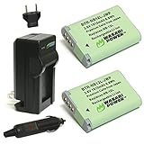 Wasabi Power Battery (2-Pack) and Charger for Canon NB-12L and Canon PowerShot G1 X Mark II, N100, VIXIA mini X