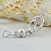 Coobbar Hollow Pearl Bead Cage Pearl Pendant Include 1pcs Bead Cage Pearl Pendant 2pcs 925 Sterling Chain 4pcs Color Pearl (Rose Pendant)