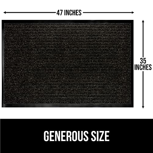 Gorilla Grip Heavy Duty Traffic Guard Doormat, 47x35, Durable Rubber Backing, Low Profile Indoor
