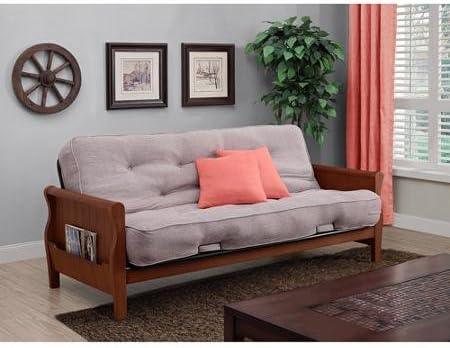 Amazon Com Better Homes And Gardens Wood Arm Futon With Coil