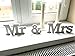 E&L Mr & Mrs Wedding Sign Mr & Mrs Signs Mr & Mrs Letters For Sweetheart Table Decoration (White)