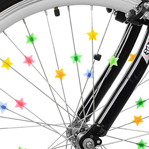 Glow-in-the-Dark ABS Bike Wheel Star Beads Decoration - Multi-Color