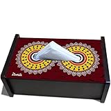 Kolorobia Warli Art Wood Tissue Box, Multicolor