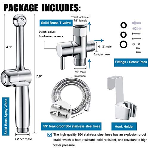 Handheld Toilet Sprayer,Hand Water Bidet Sprayer Shatafa Bathroom Jet