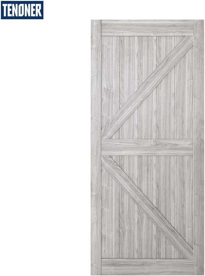 Tenoner Diy 42 Inches X 84 Inches K Frame Sliding Barn Door Grey With Barn Door