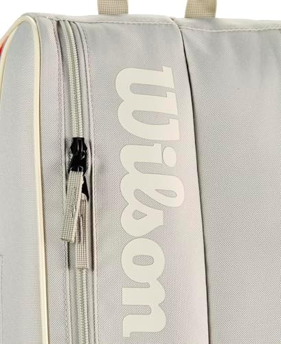 Team 6 Pack, Pochette Spacieuse pour les Accessoires et une Sangle Ajustable, Protection Complète de la Raquette, Couleur : Avoine