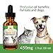 Hemp Oil for Dogs and Cats, 100% Organic Full Spectrum Hemp Extract for Pets, Helps Anxiety, Painful Hips and Joints, Anti-Inflammatory, Calming Effect, High in Omega 3, 6, 9, 450 mg, Made in USA