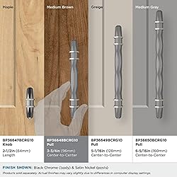 Amerock | Cabinet Pull | Black Chrome/Satin Nickel