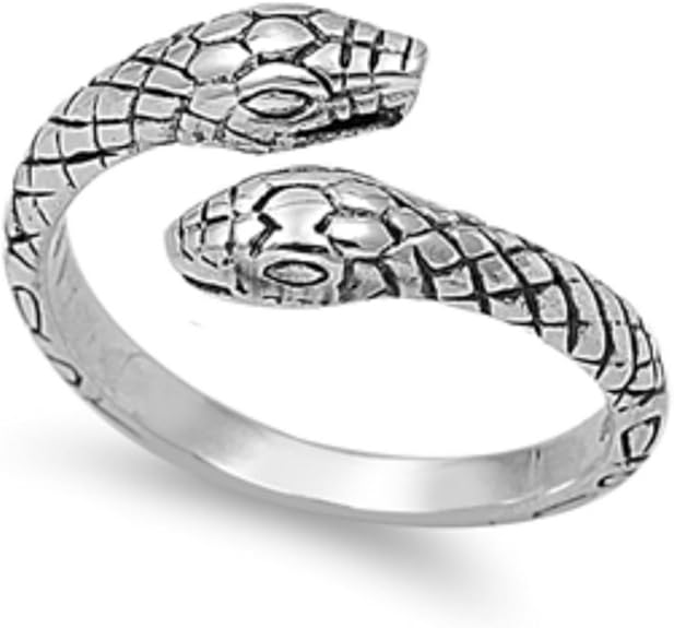 925 Sterling Silver Snake Ring (H) Amazon.co.uk Jewellery
