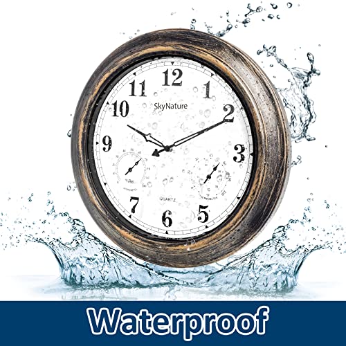SkyNature Large Outdoor Clocks with Thermometer and Hygrometer 18