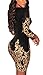 made2envy V Neck Sparkling Sequins 3/4 Sleeves Bodycon Mini Dress