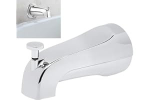 Slip On Tub Spout with Diverter, Bathtub Faucet with Shower Diverter and Hex Wrench Fits 1/2 inch Copper Tube,Easy to Install